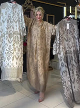 Ramadan Eid Muslim Women Print Dress Jalabiya Arabic