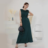 Fashion Silky Inside dress Muslim Dresses Sleeveless