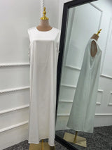 Fashion Silky Inside dress Muslim Dresses Sleeveless