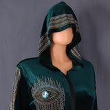 Long Sleeved Hooded Muslim Dress
