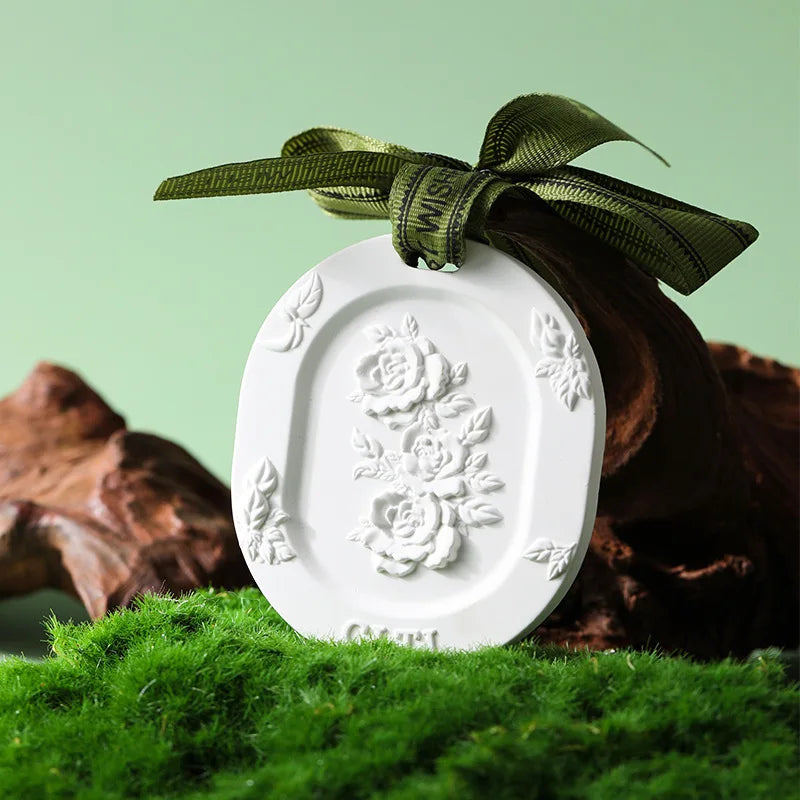 Solid Aroma Diffuser Gypsum Embossed Flower Fragrance