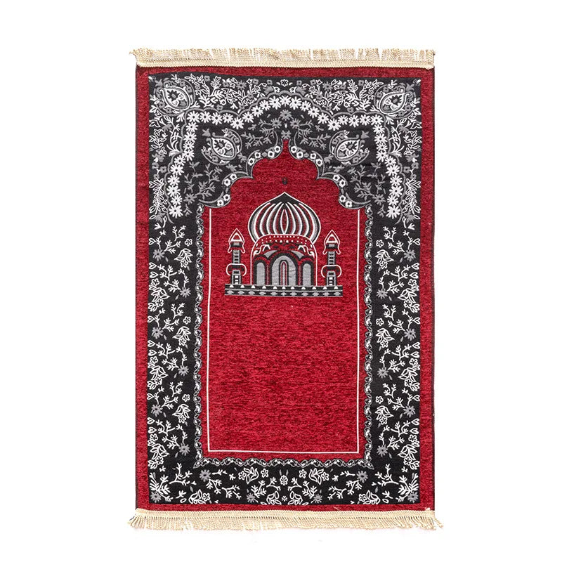 Women Men Muslim Prayer Rug Worship Kneel Printed Floor