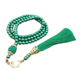 6MM Tasbih Muslim Prayer Beads Islamic 99 Beads Pearls Charm Bracelet K3ND