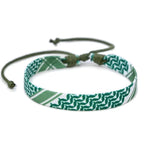 Arabic Scarf Style Woven Bracelet For Women Men Handmade Ethnic Wave Dot Colored Wrap Bracelets Couple Fashion Summer Jewelry