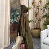 Eid Muslim Abaya for Women Cardigan Robe Jalabiya