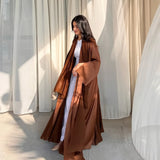 Eid Muslim Abaya for Women Cardigan Robe Jalabiya