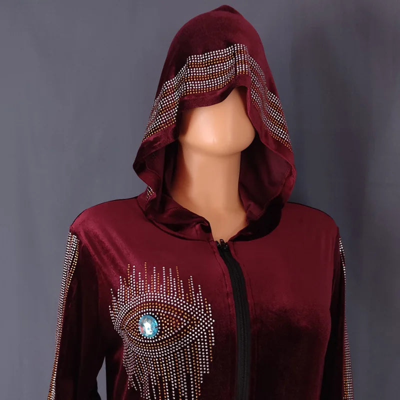 Long Sleeved Hooded Muslim Dress