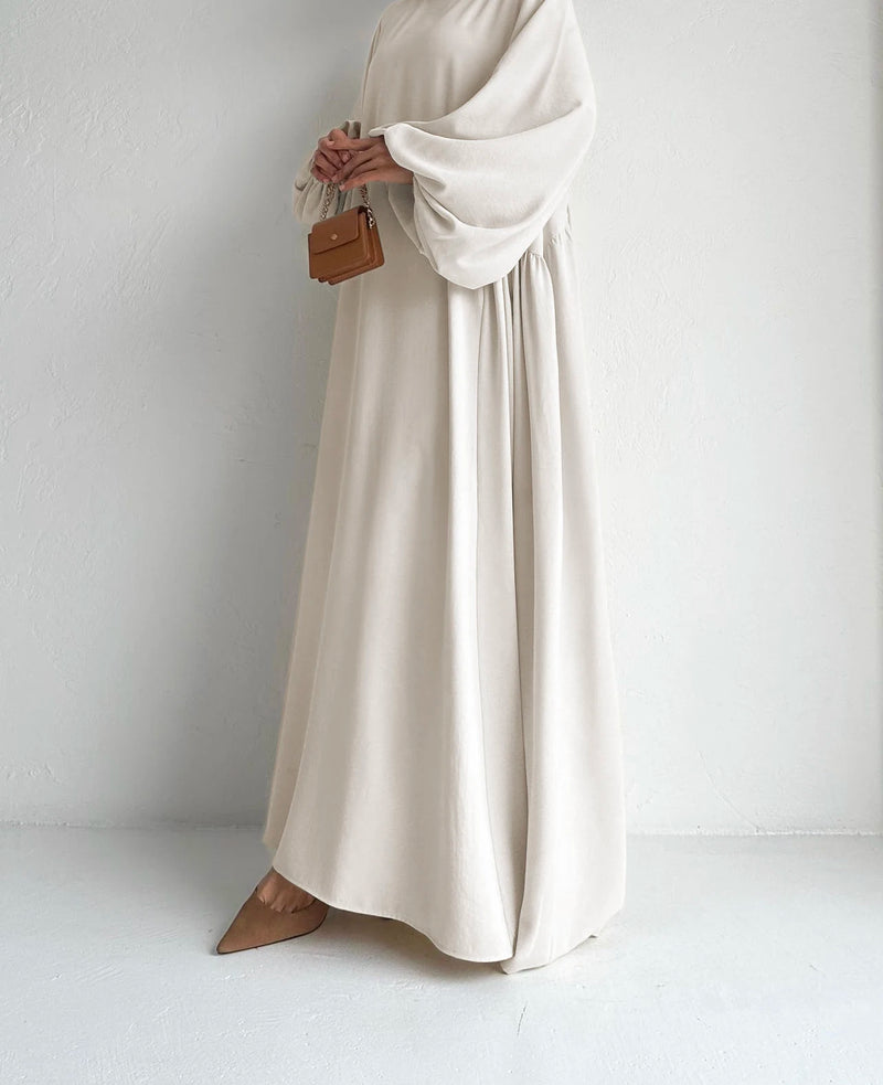 Abaya Ramadan Solid Bishop Sleeve Kebaya