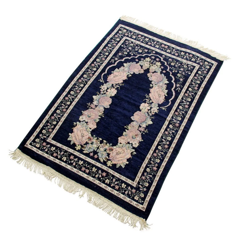 Muslim Worship Mat Prayer Rugs Chenille Cotton Islamic