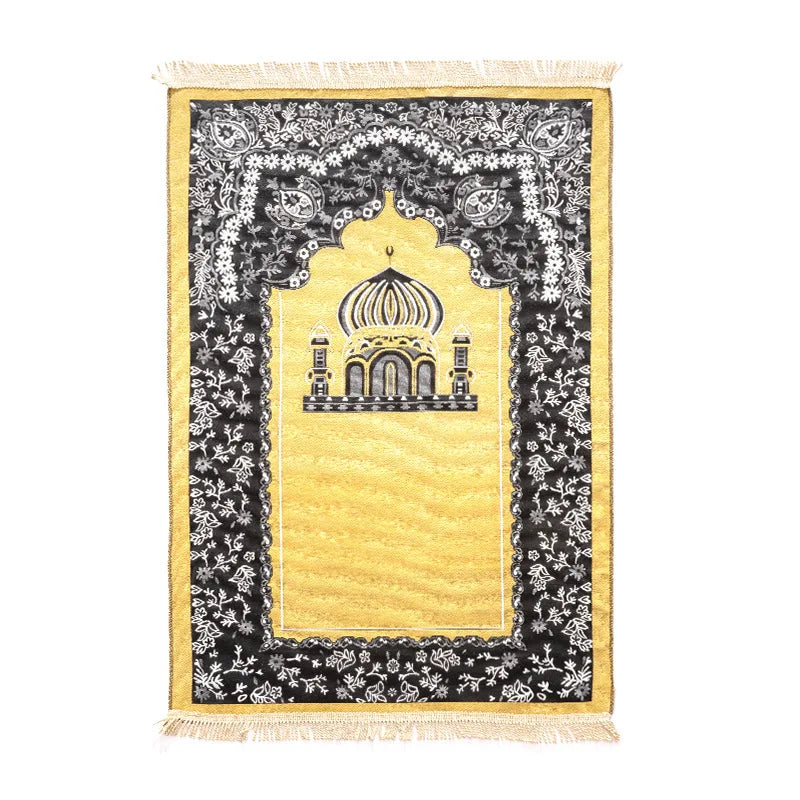 Women Men Muslim Prayer Rug Worship Kneel Printed Floor