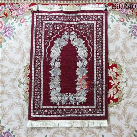 Muslim Worship Mat Prayer Rugs Chenille Cotton Islamic