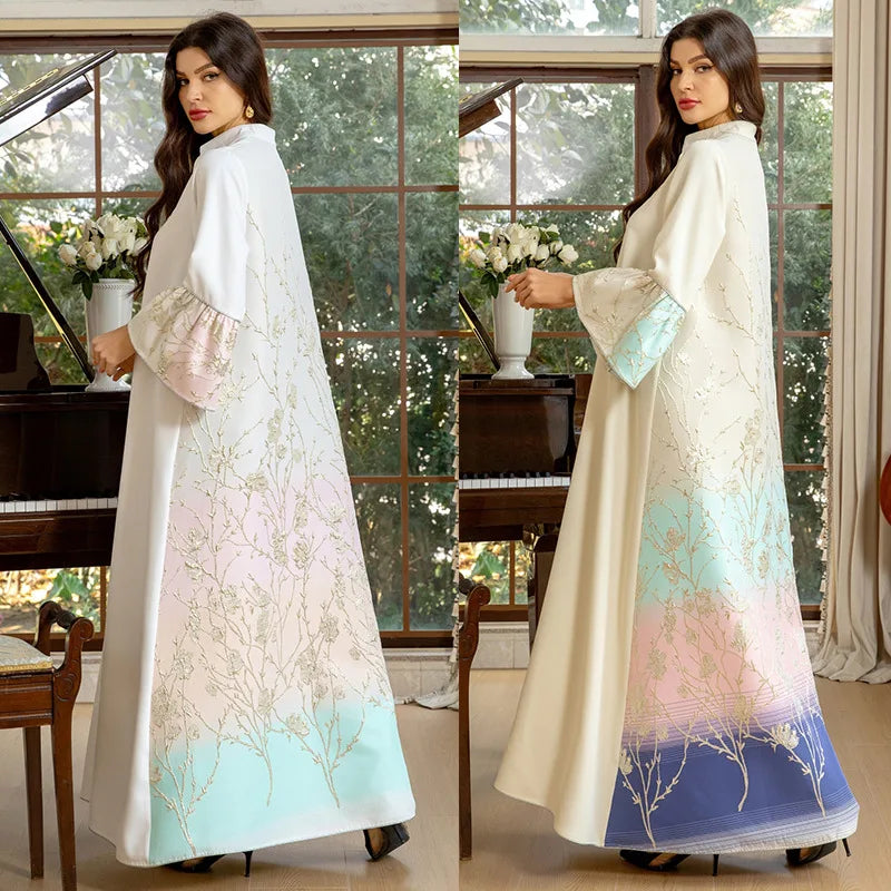 Muslim Dress Woman Long Sleeve Abayas