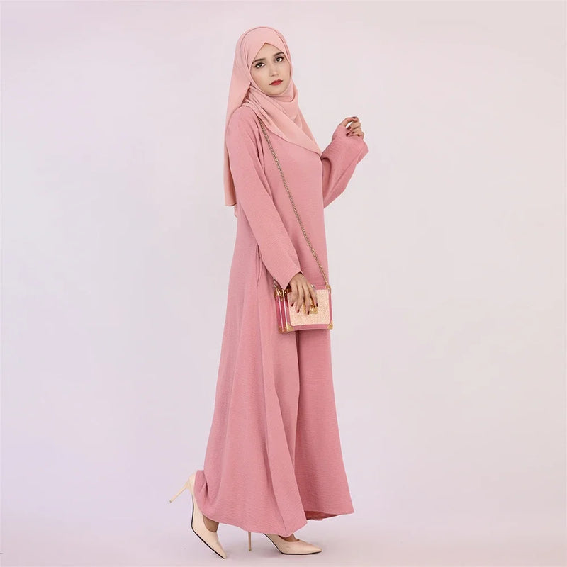 Abaya Muslim Kaftan with Pockets for Women