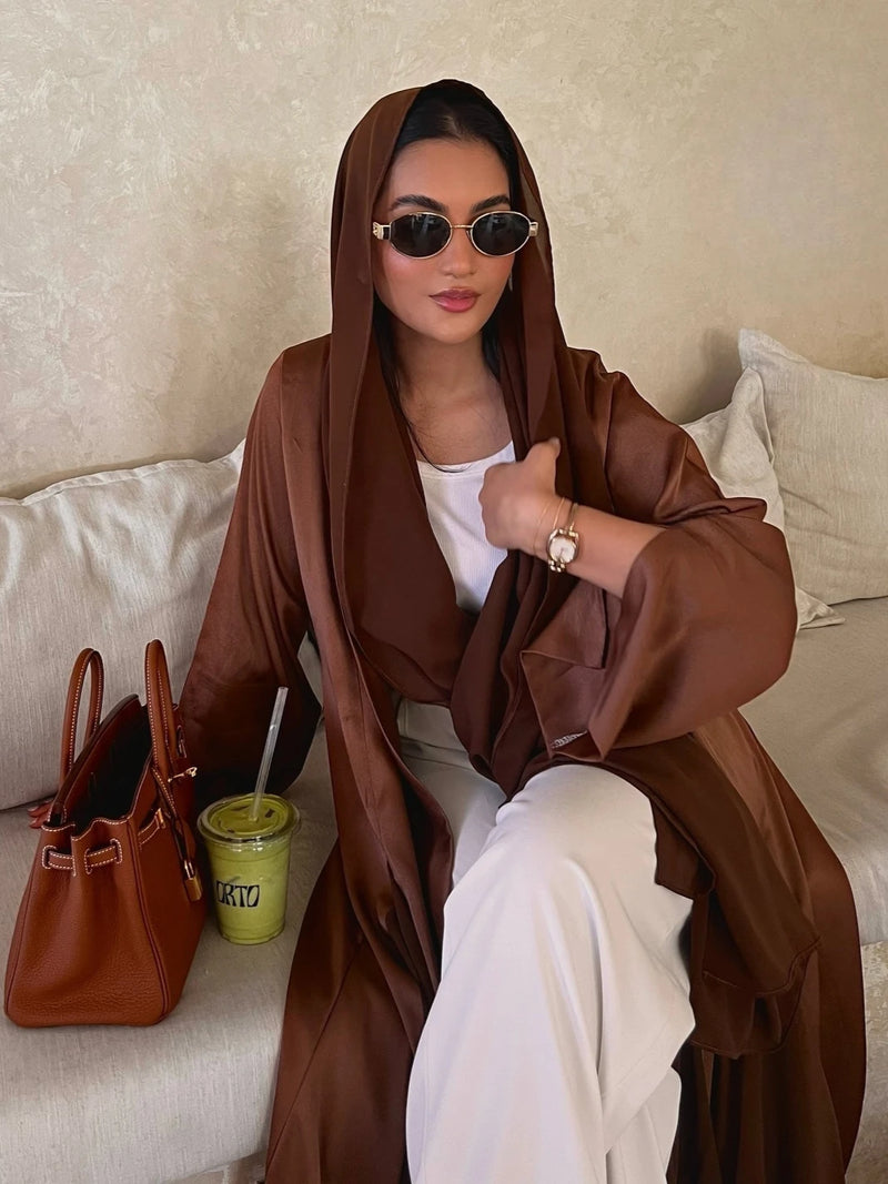 Eid Muslim Abaya for Women Cardigan Robe Jalabiya