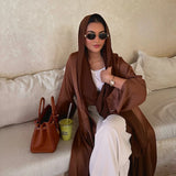 Eid Muslim Abaya for Women Cardigan Robe Jalabiya