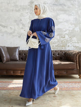 Dubai Women Muslim Abaya Beaded Maxi Dress Turkey Kaftan Modest Eid Ramadan Robe Musulmane Arab Caftan Islamic Clothing Vestido