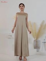 Fashion Silky Inside dress Muslim Dresses Sleeveless