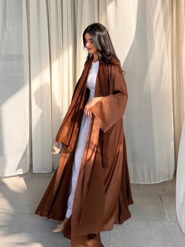 Eid Muslim Abaya for Women Cardigan Robe Jalabiya