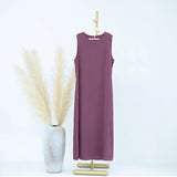 Fashion Silky Inside dress Muslim Dresses Sleeveless