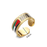 Stainless Steel Arabic Ring Jewelry For Women Men in Arab Jewelry