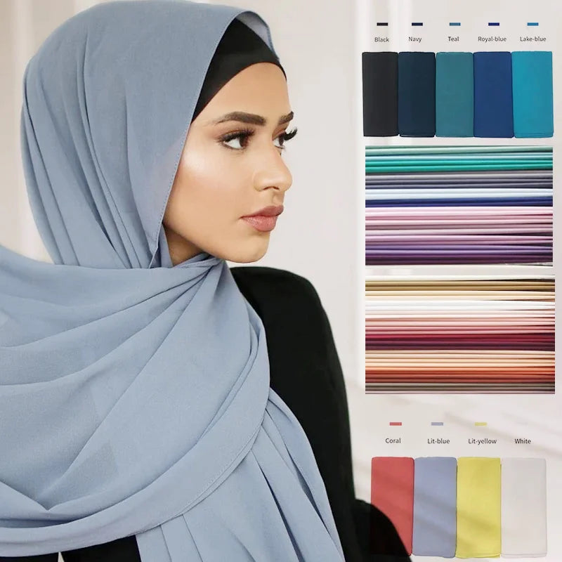 Ramadan Muslim Chiffon Hijabs
