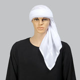 White Arab Keffiyeh Muslim Head Scarf Arab Neck Wrap for Men Turban Hijab Headwear Islamic Traditional Costumes Shawls Bandana