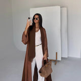 Eid Muslim Abaya for Women Cardigan Robe Jalabiya