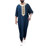 Muslim Men Clothing Galabia Islam Thobe Oman Robes Pocket