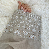 Linen Flower Embroidered Abaya 2024 Luxury