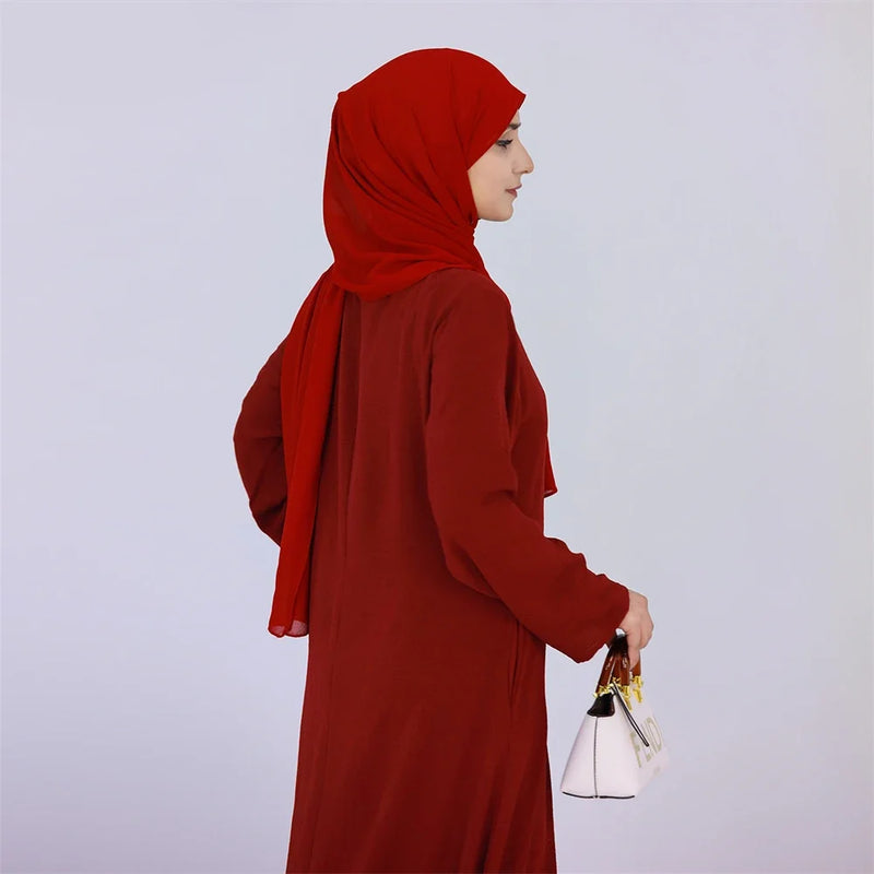 Abaya Muslim Kaftan with Pockets for Women