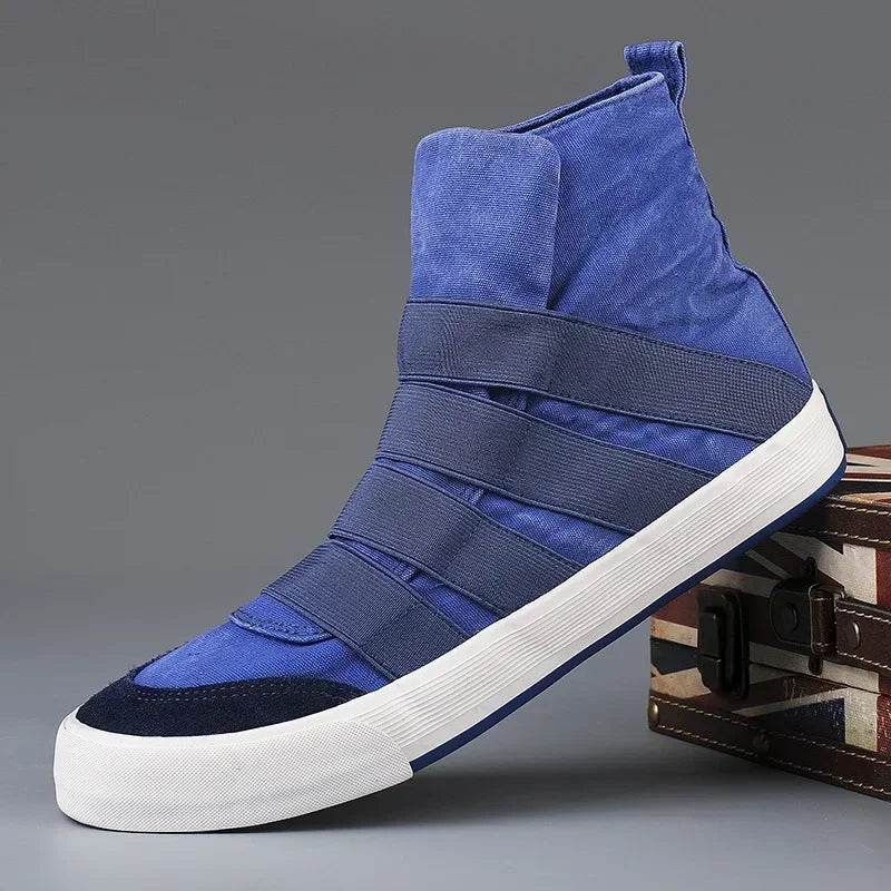 Men's Shoes  New Korean Version High-top Shoes Slip-on Canvas Shoes Men's Casual Sports  Breathable 2024