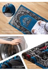 Women Men Muslim Prayer Rug Worship Kneel Printed Floor