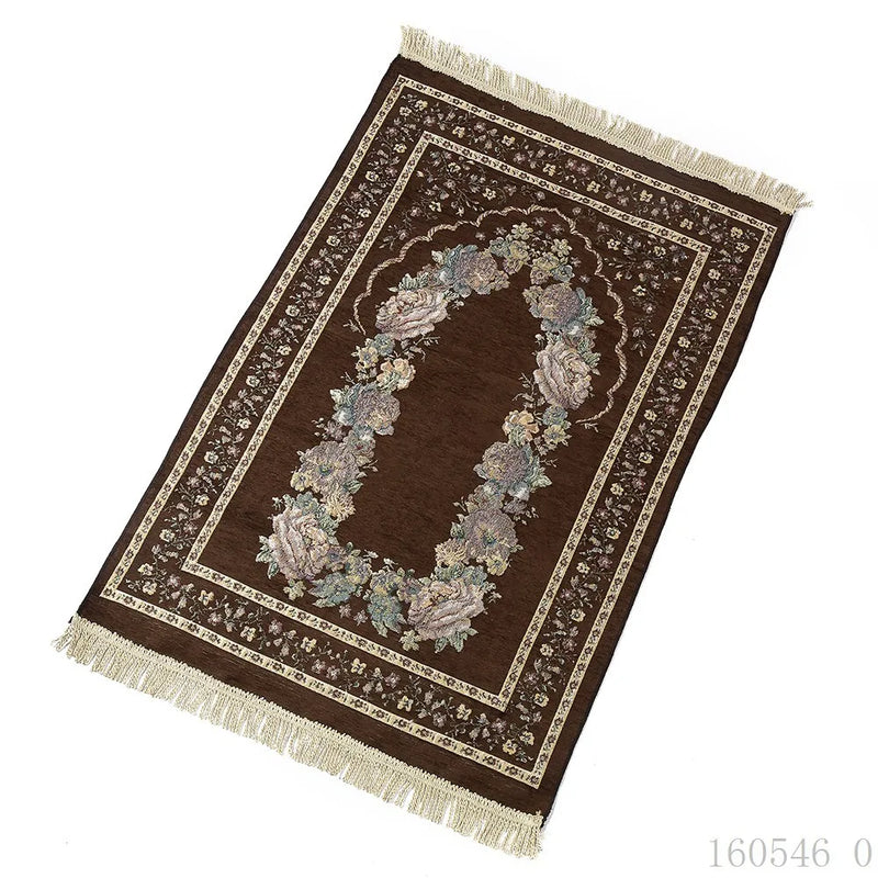 Muslim Worship Mat Prayer Rugs Chenille Cotton Islamic