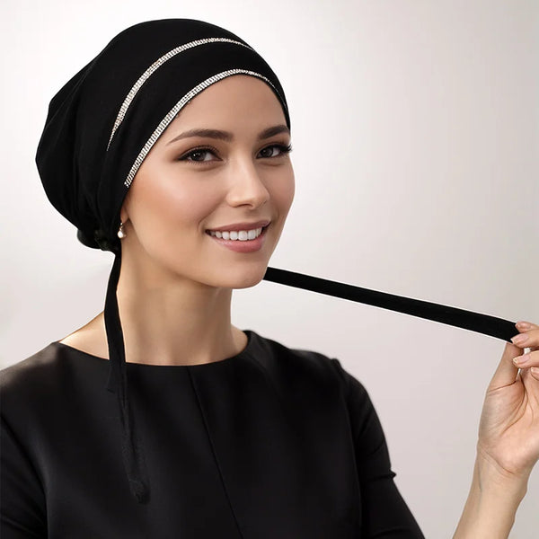 Double Row Rhinestone Hijabs