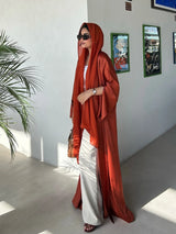 Eid Muslim Abaya for Women Cardigan Robe Jalabiya