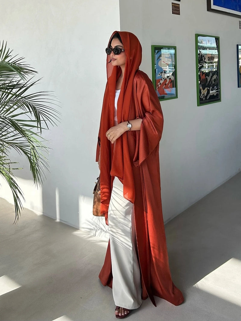 Eid Muslim Abaya for Women Cardigan Robe Jalabiya
